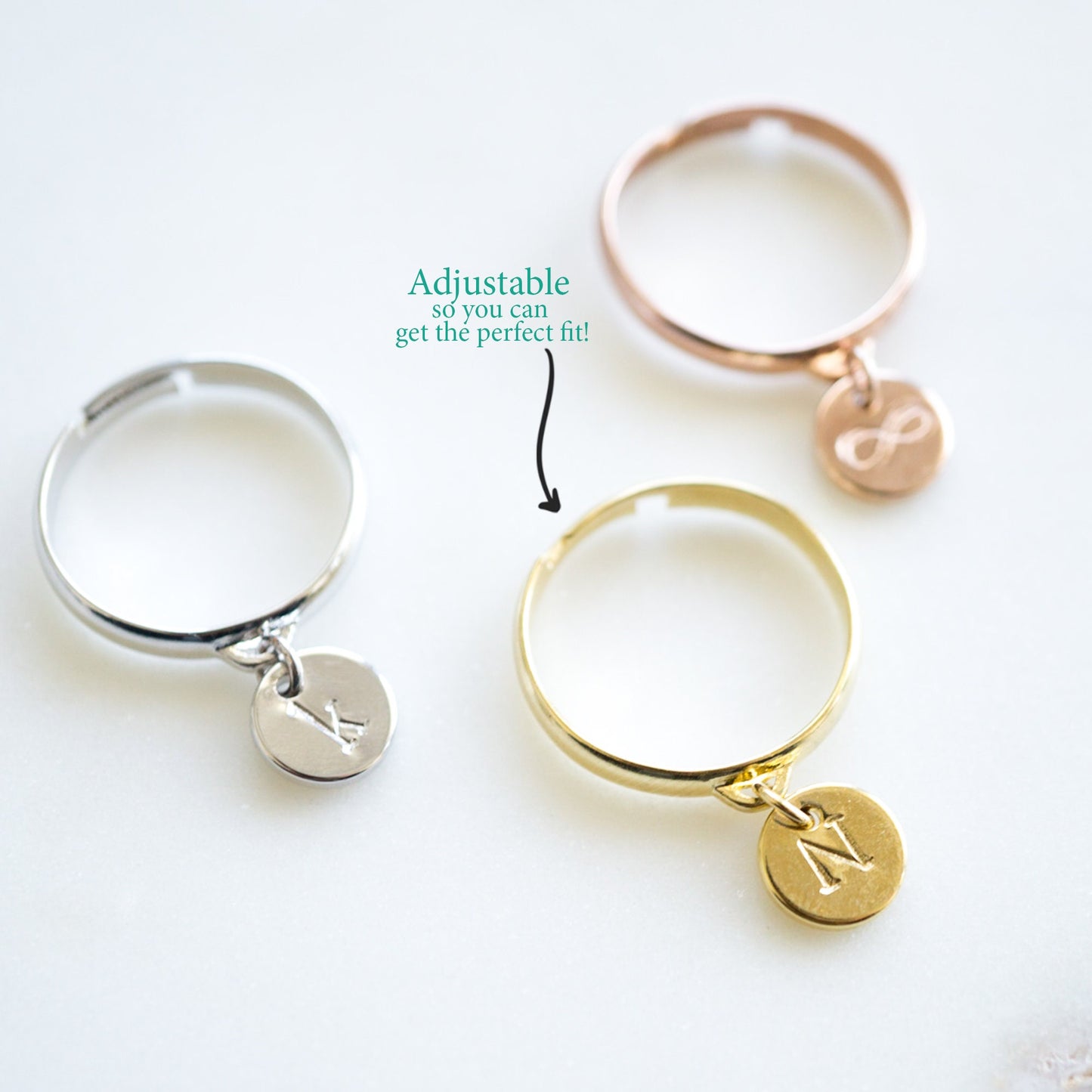 Kayla Initial Ring Gold