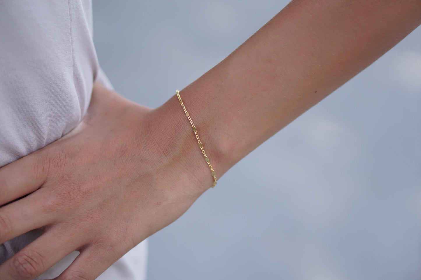 Callie Gold Lace Chain Bracelet