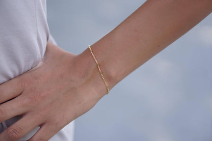 Callie Gold Lace Chain Bracelet