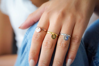 Kayla Initial Ring Gold