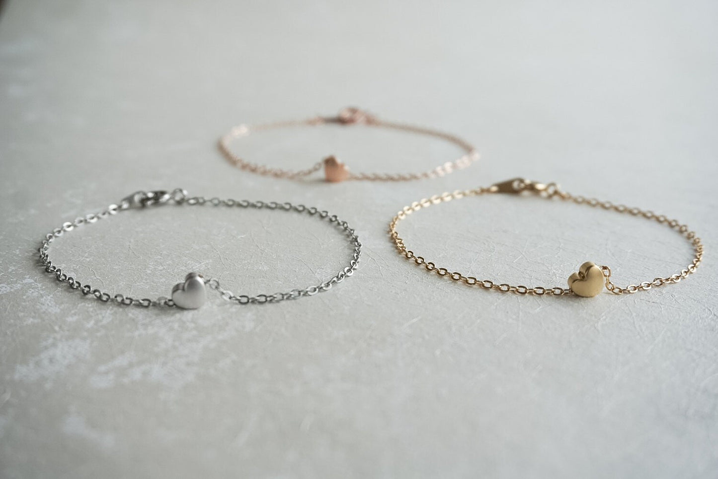 Lila 1 Heart Bracelet Rose Gold