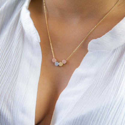 Teigan 4 Dot Necklace Gold