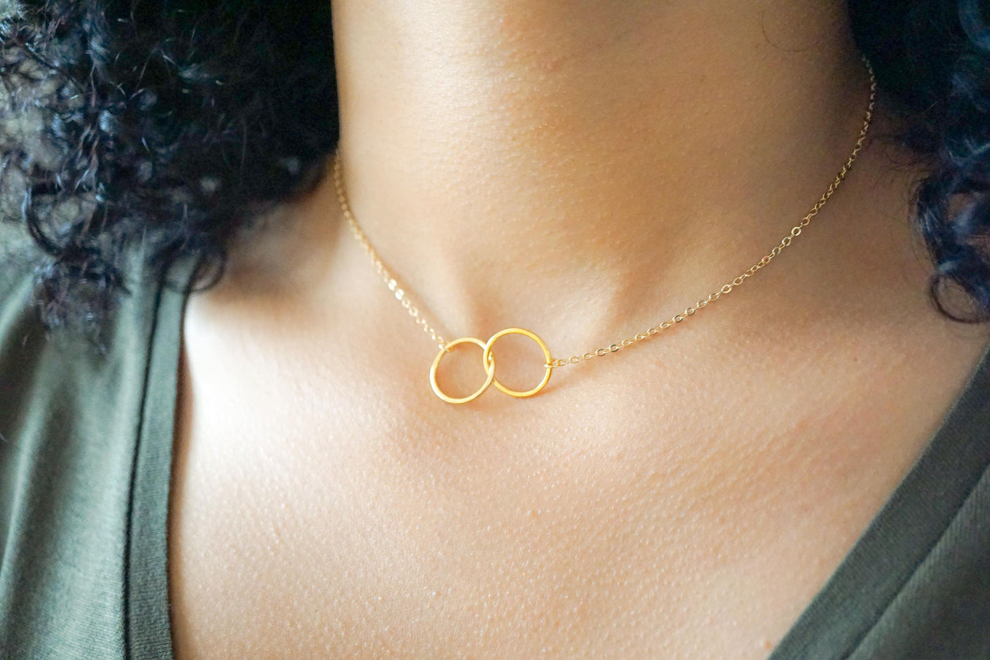 Aubrey Unity Link Necklace Tricolour