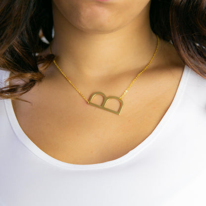 Junie Initial Necklace Gold