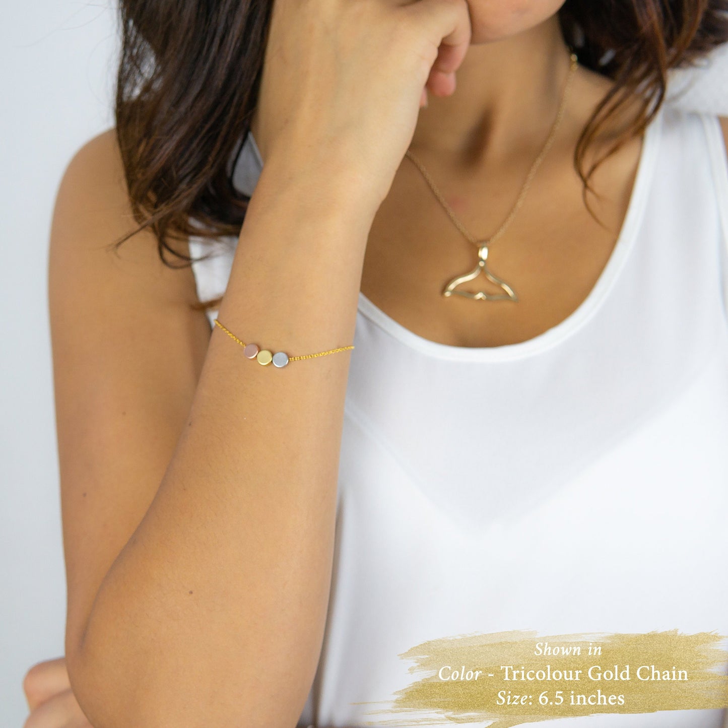 Evie 3 Dot Bracelet Tricolour