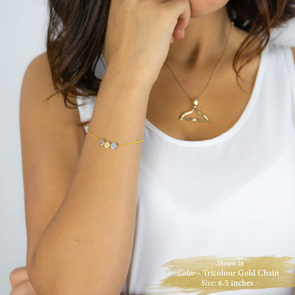 Evie 3 Dot Bracelet Tricolour