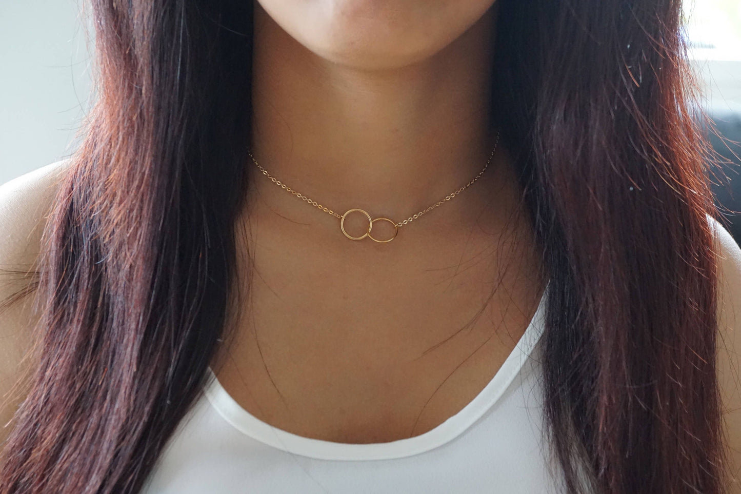 Aubrey Unity Link Necklace Tricolour