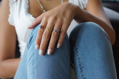 Kayla Initial Ring Gold