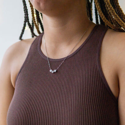 Ophelia 3 Dot Necklace Tricolour