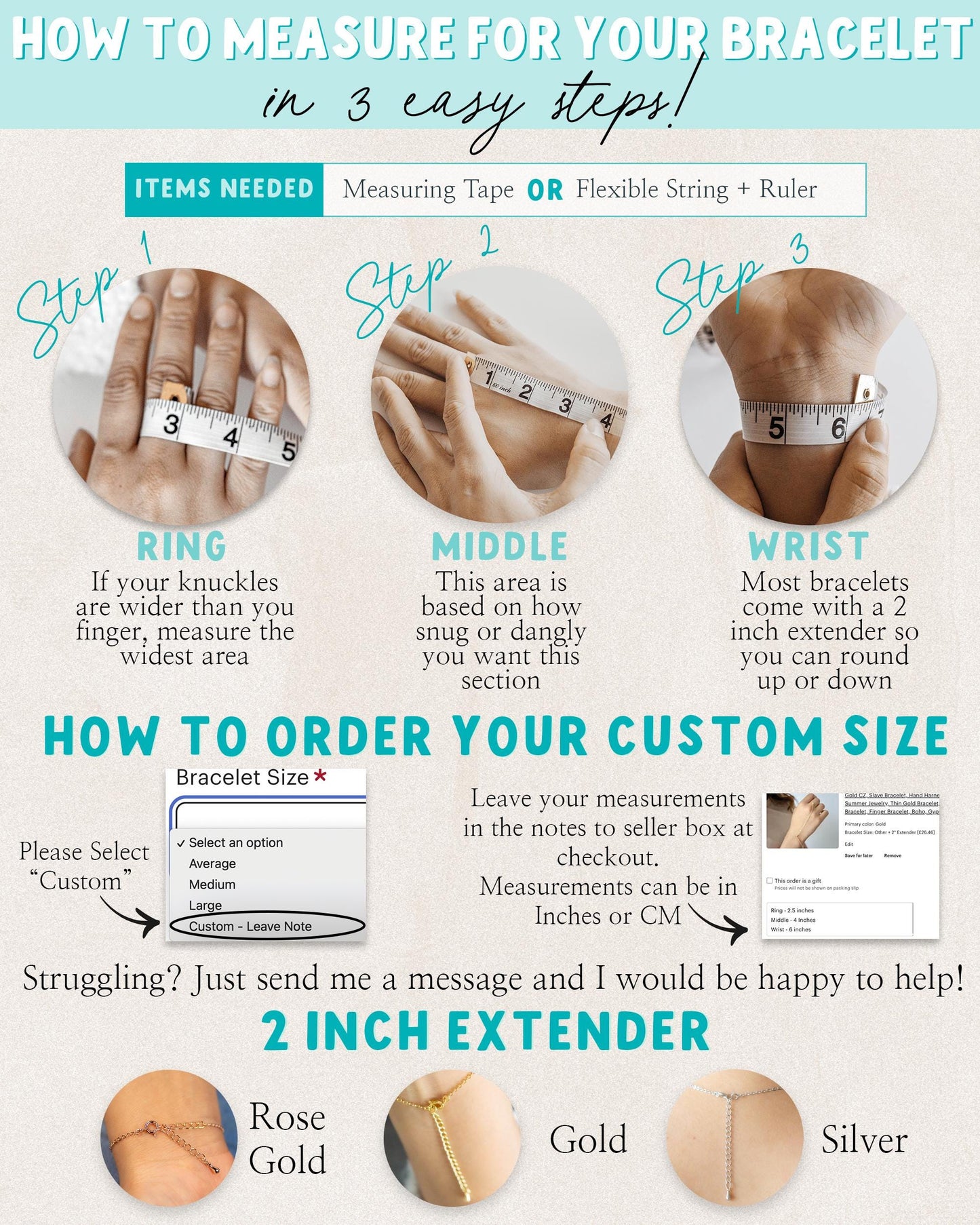how to measure for your braclet