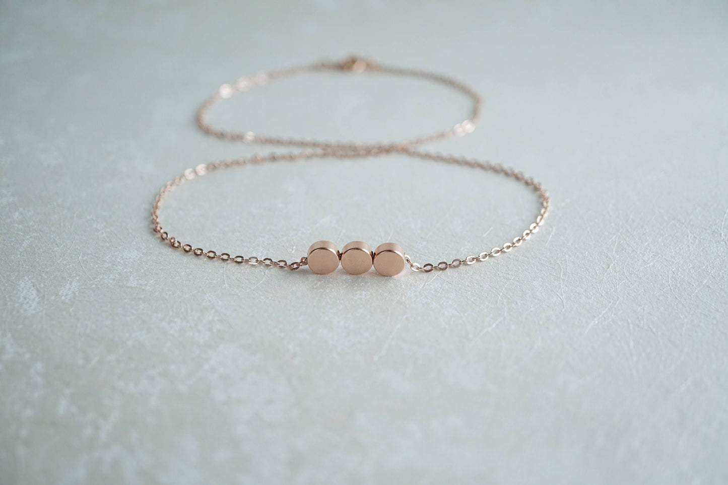 Ophelia 3 Dot Necklaces Rose Gold