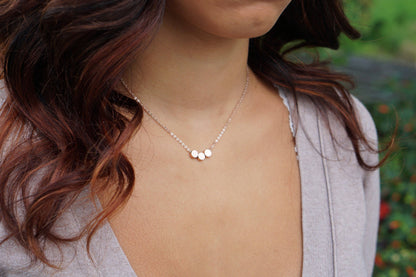 Ophelia 3 Dot Necklaces Rose Gold