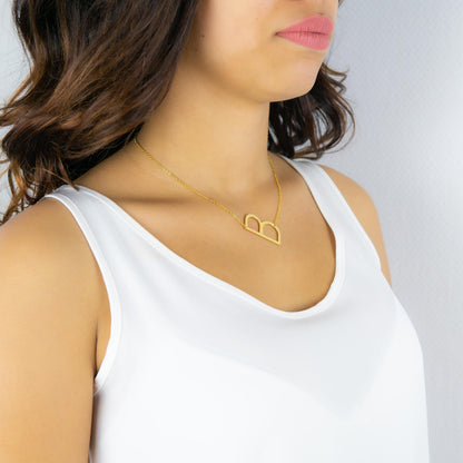 Junie Initial Necklace Gold