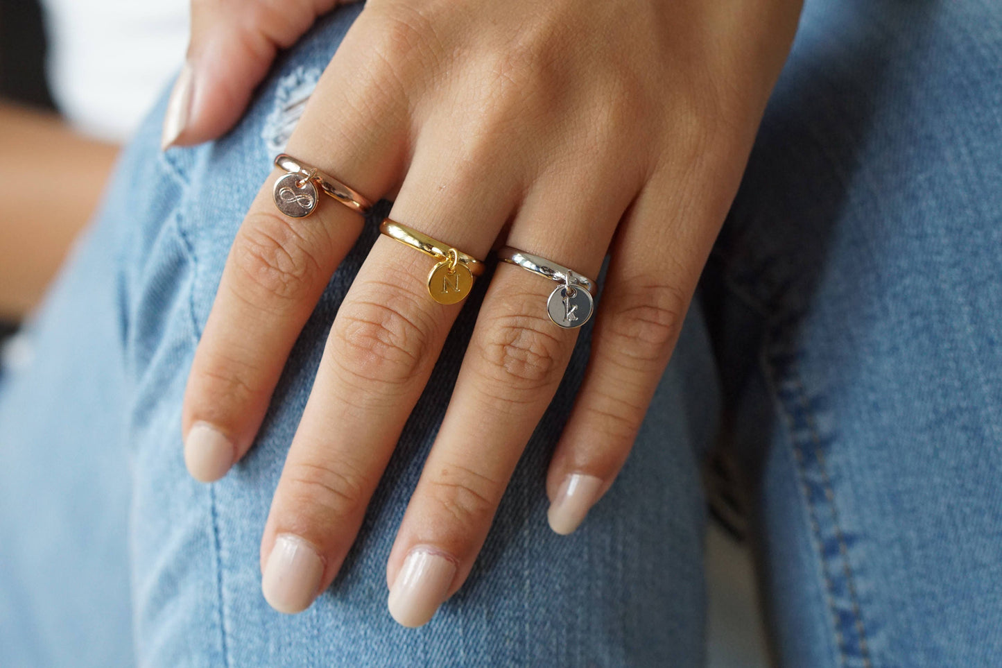 Kayla Initial Ring Gold