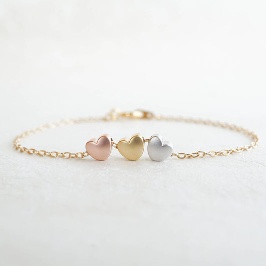 Kinsley 3 Heart Bracelet Tricolour