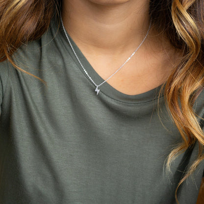 Dylan Lightning Bolt Necklace Silver