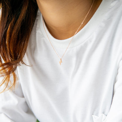 Dylan Lightning Bolt Necklace Silver