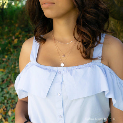 Sienna Layered Necklace Rose Gold