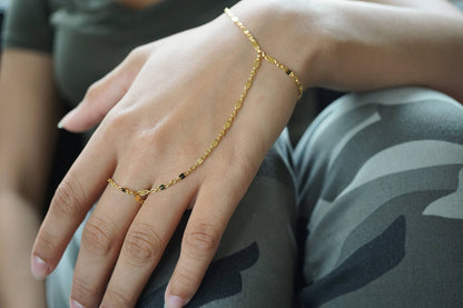 Lola Harness Hand Chain Gold
