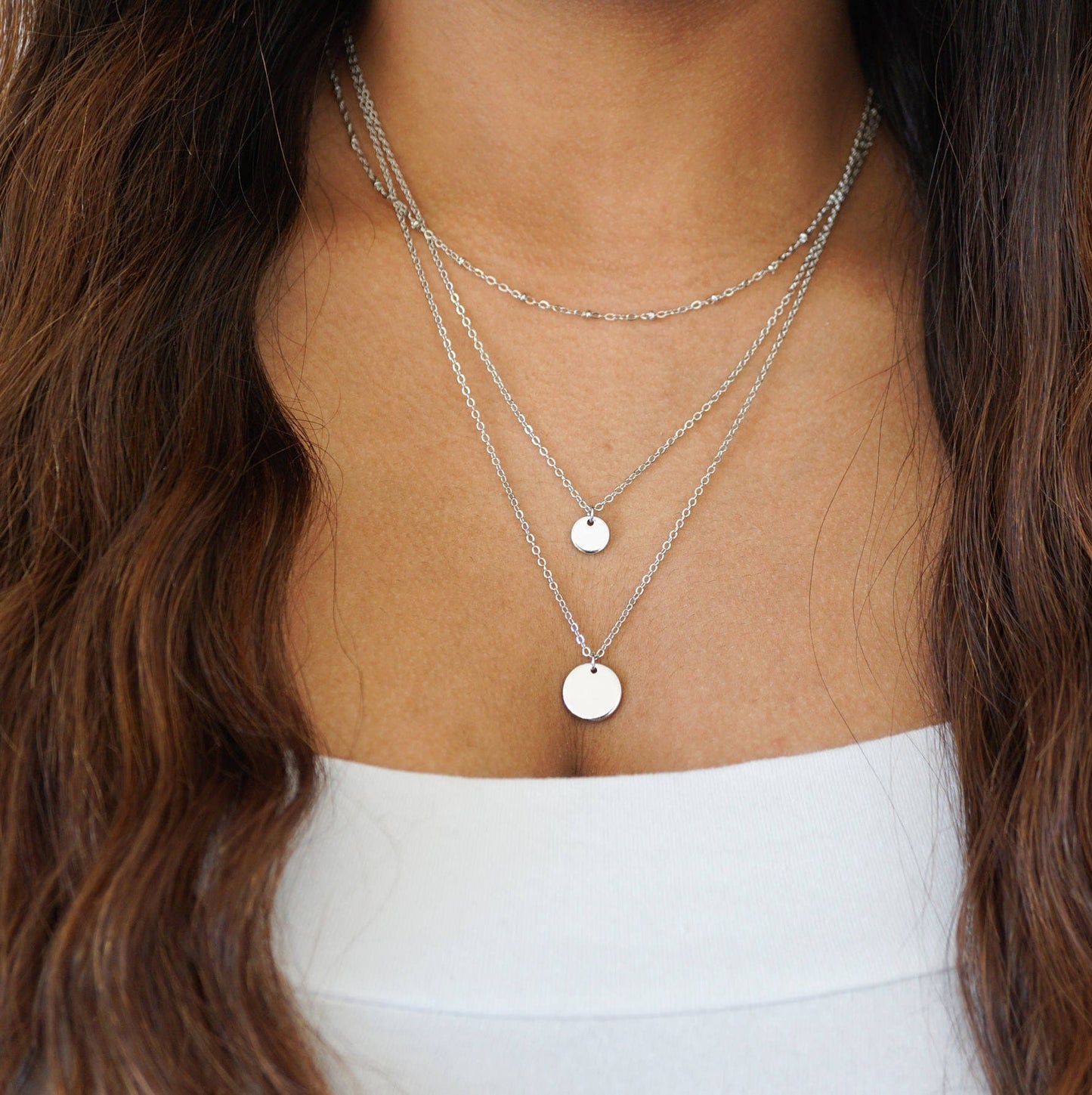 Sienna Layered Necklace Silver