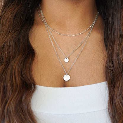 Sienna Layered Necklace Silver