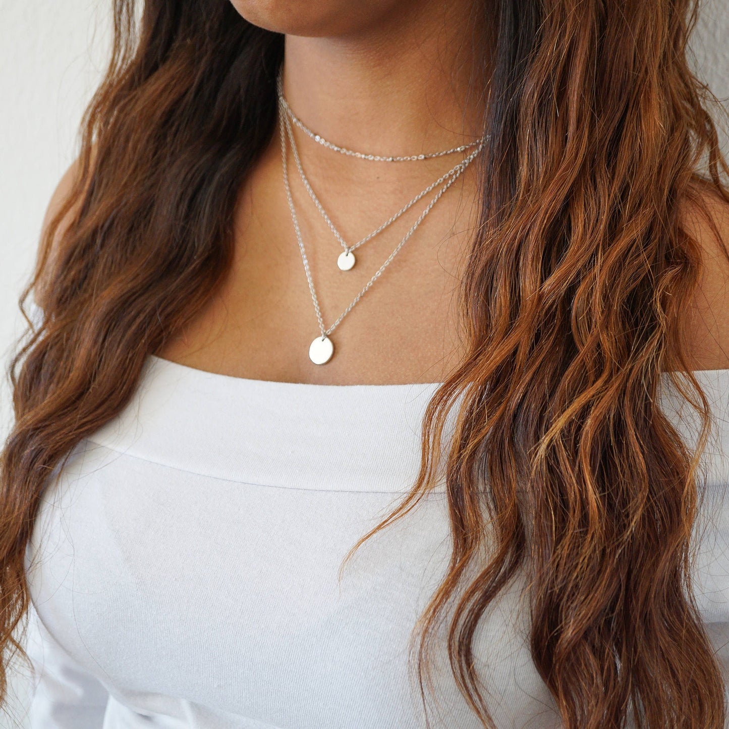 Sienna Layered Necklace Silver