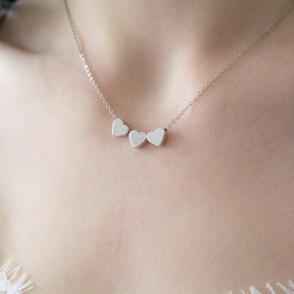 Aria 3 Heart Necklace Gold