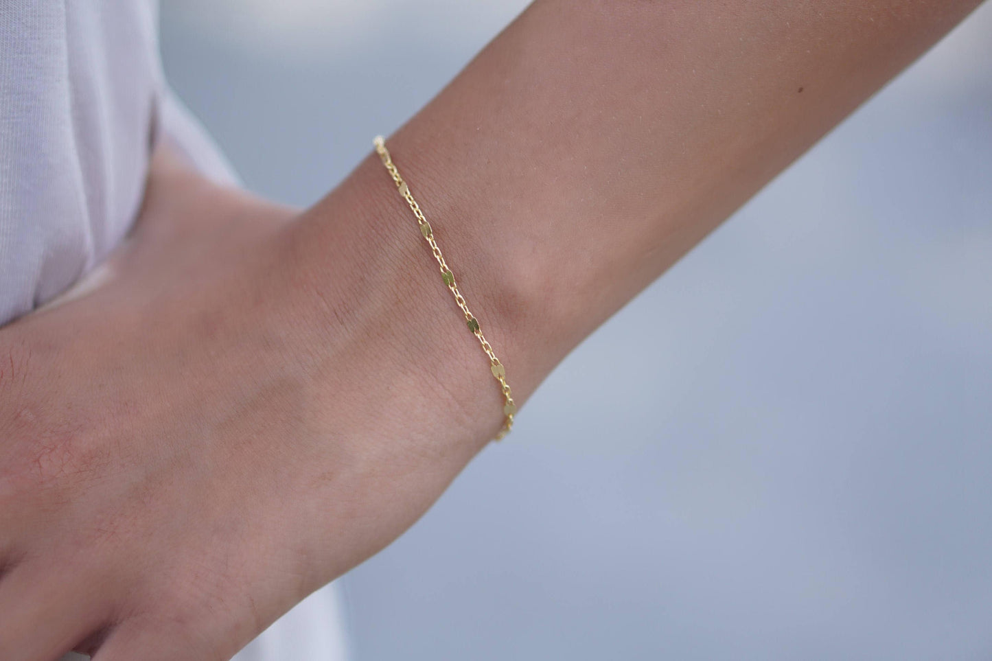Callie Gold Lace Chain Bracelet