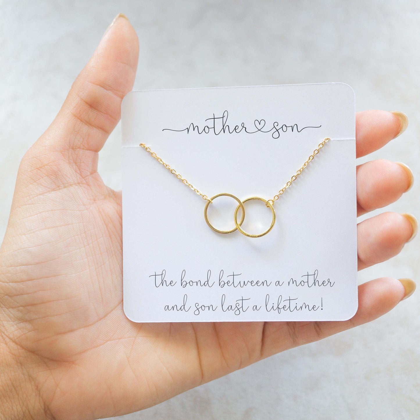 Nora Mother & Son Necklace Silver