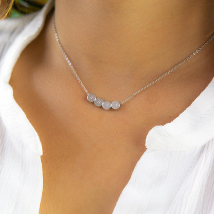 Teigan 4 Dot Necklace Silver