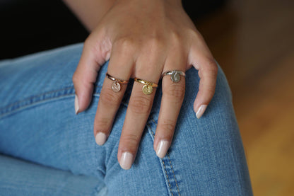 Kayla Initial Ring Gold