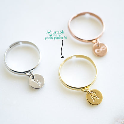 Kayla Initial Ring Gold