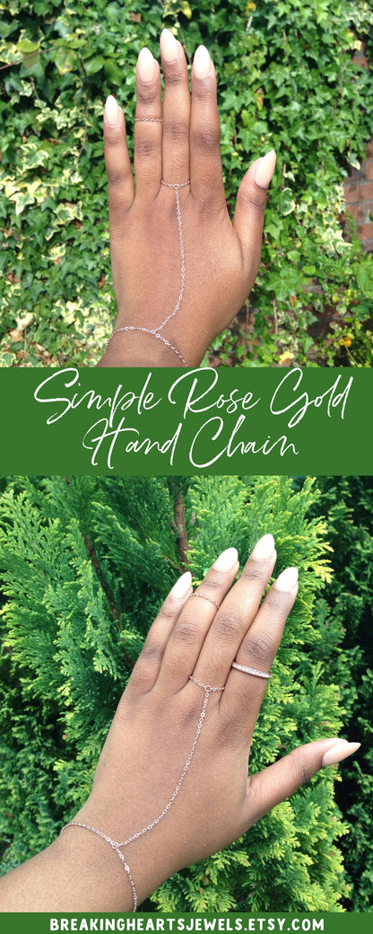 Hand Jewelry Gypsy Boho Chain Ring Bracelet