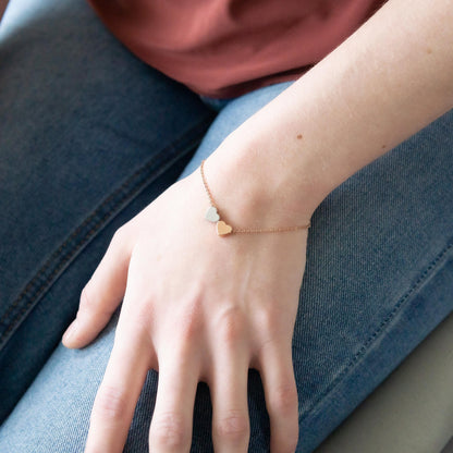Tova 2 Heart Bracelet Tricolour