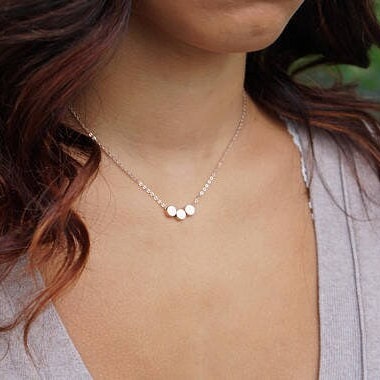 Ophelia 3 Dot Necklace Silver