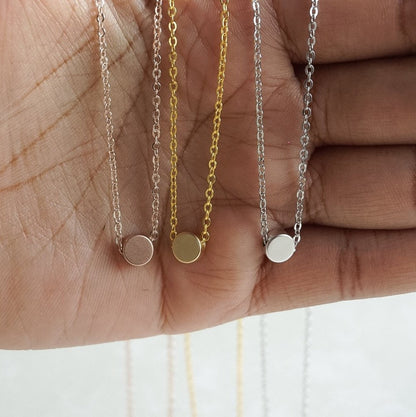 Lily 1 Dot Necklace Tricolour