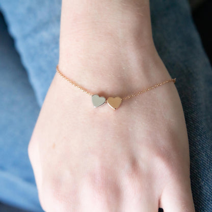 Tova 2 Heart Bracelet Tricolour