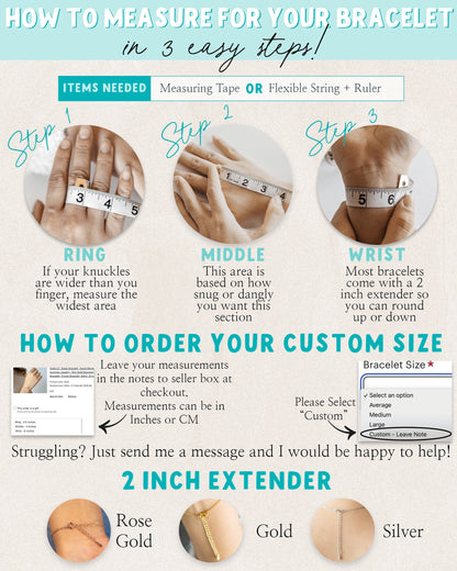 How to measure for your hand chain bracelet