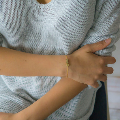 Evie 3 Dot Bracelet Gold