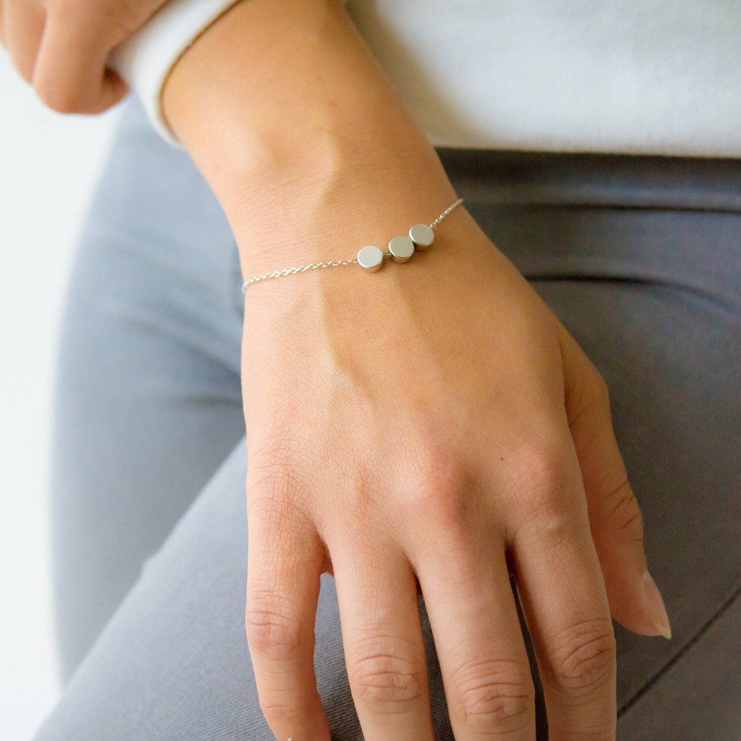 Evie 3 Dot Bracelet Silver