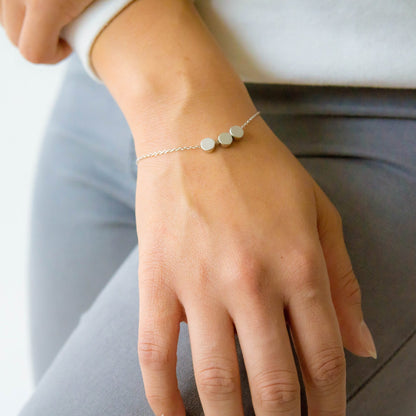 Evie 3 Dot Bracelet Silver