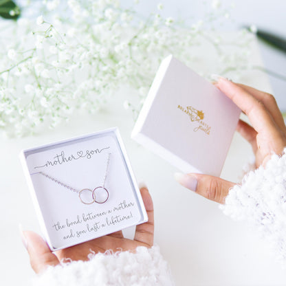 Nora Mother & Son Necklace Silver