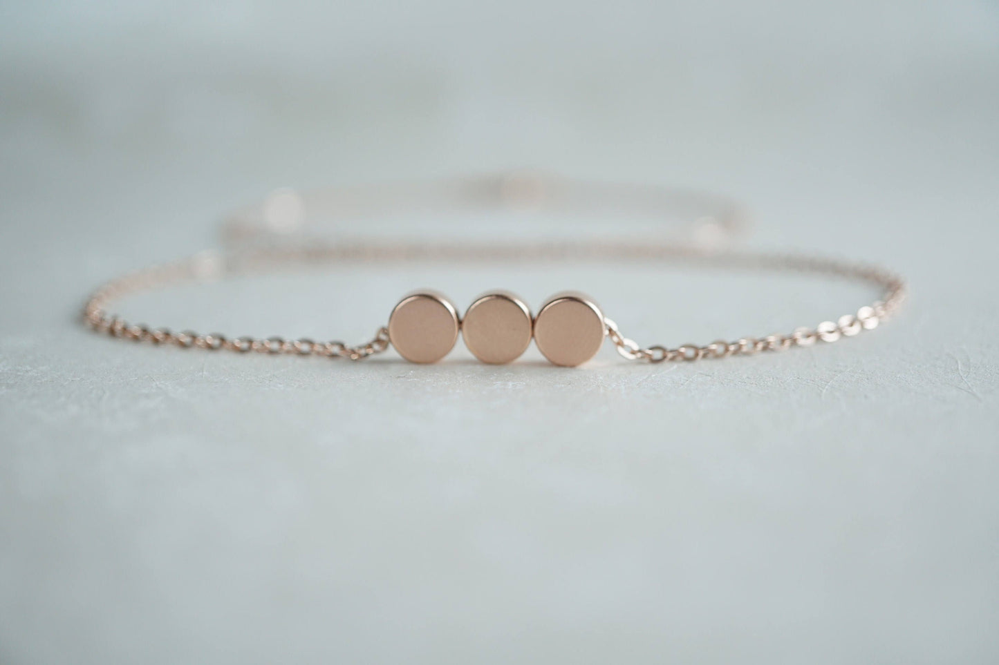 Ophelia 3 Dot Necklaces Rose Gold