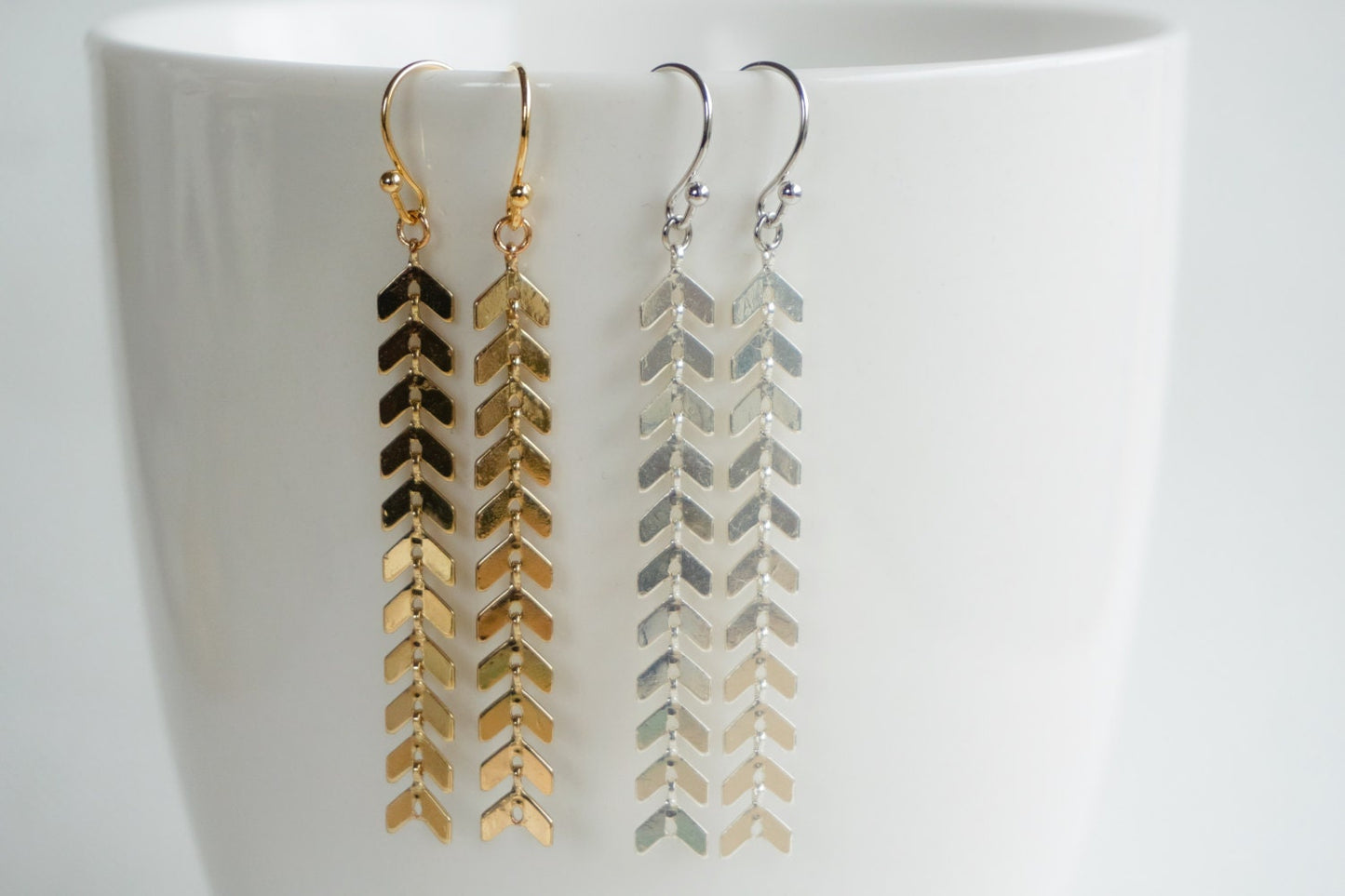 Una Arrow Earrings Tricolour