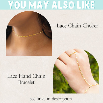 Callie Gold Lace Chain Bracelet
