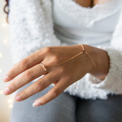 Talia Silver Star Hand Chain Gold