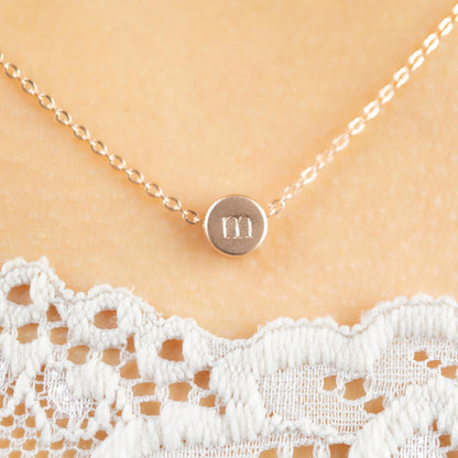 Lily 1 Dot Necklace Rose Gold