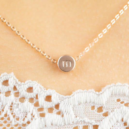 Lily 1 Dot Necklace Rose Gold