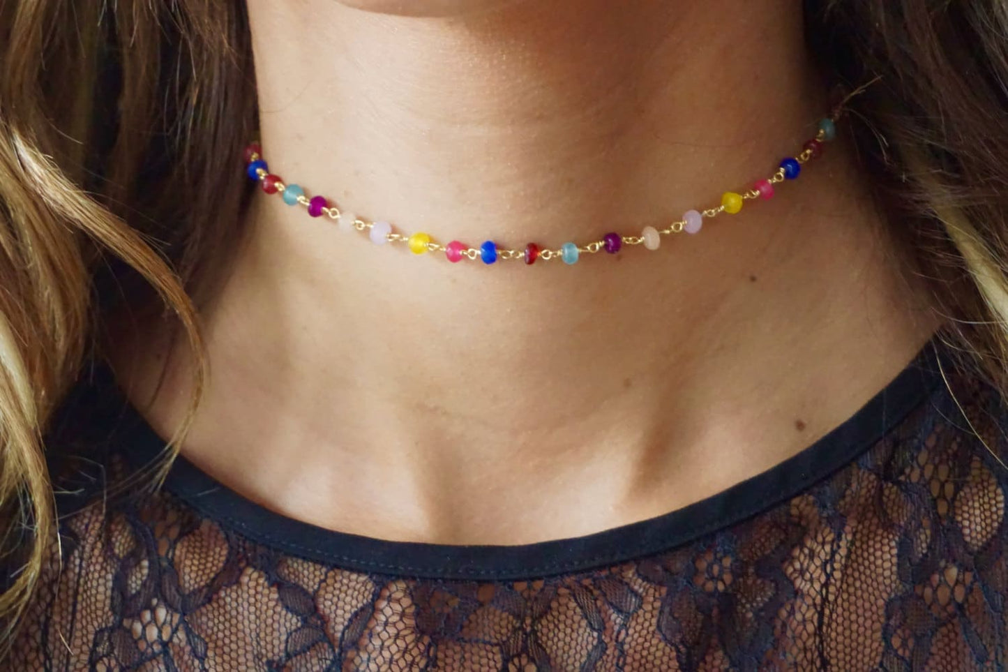 Nova Rainbow Jade Choker Jade