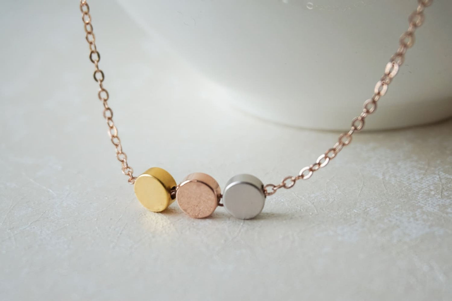 Ophelia 3 Dot Necklaces Tricolour